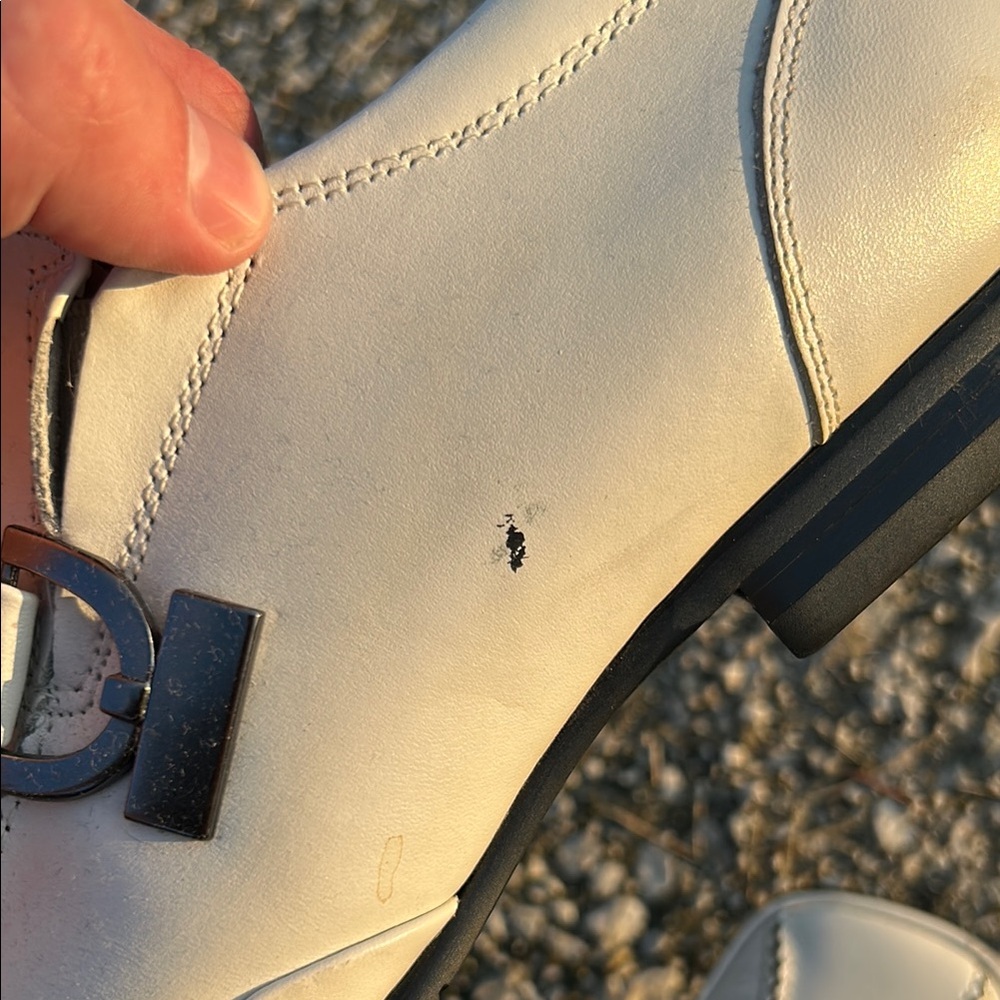 Stacy Adams White Leather Men's Shoes - Picture 7 of 9